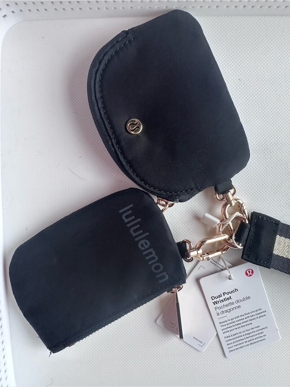 lululemon athletica Black and Gold Key & Card Holder Wristlet - Picture 2 of 2
